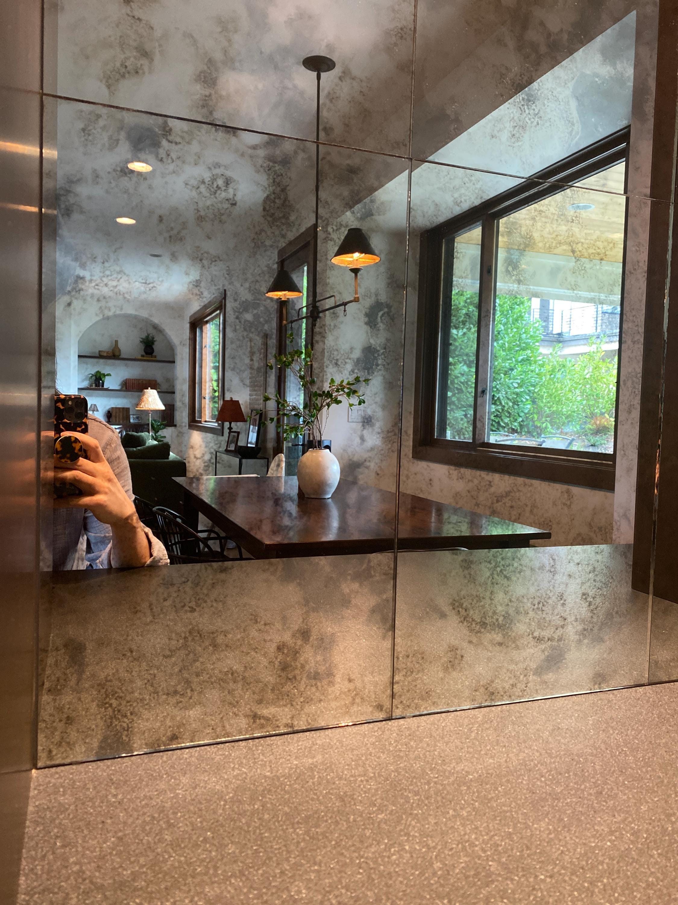 Antique Mirror Tiles: USA Made Vintage Mirror (12" x 16")