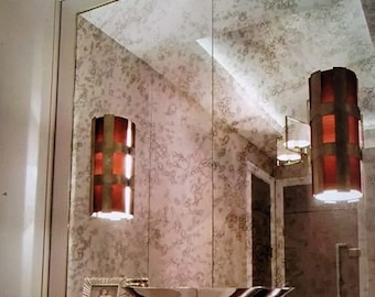 Antique Mirror Tiles: USA Made Aging Mirror, 1/8'' Thick. The price is for 1 tile.