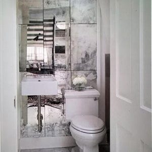 Vintage Mirror Tiles: USA Made Aging Antique Mirror, 1/8&#39;&#39; Thick