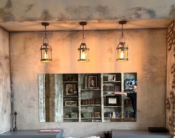 Antique Mirror Glass Tiles: USA Made, Modern Interior Decor. The price is for 1 tile.