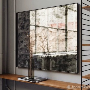 Vintage Mirror Tiles 12&quot; x 12&quot;: USA Made, Modern Interior
