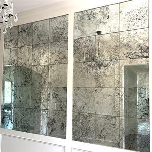 Antique Mirror Tiles 12&quot; x 12&quot;: Aged USA-Made Glass