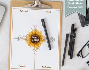 2025 LDS Youth Theme Printable Goal Tracker | Come Unto Christ ...