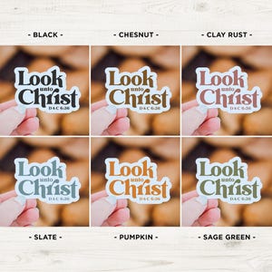 2025 LDS Youth Theme Sticker: &quot;Look Unto Christ&quot; - 6 Color Options
