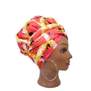 Pink Hair Bonnet & Tie