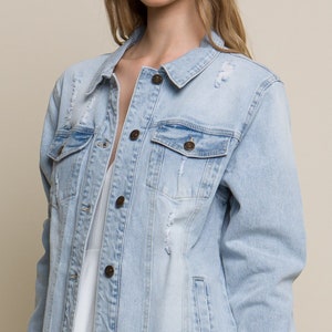 Thin blue clearance jean jacket