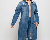 brand new Love Tree reg plus size distressed denim blue jean jacket shacket bohemian duster western Xl XXL and 1X