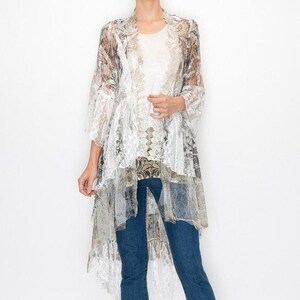 White lace duster new arrivals cardigan
