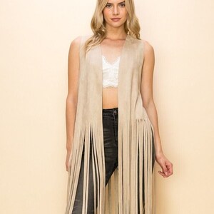 Fringe vest plus size top