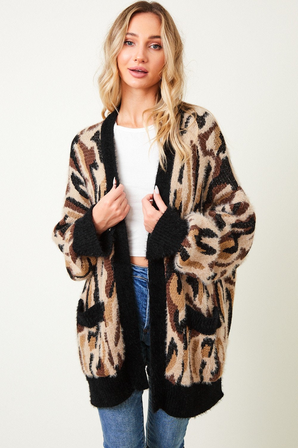 Blue Leopard Sweater - Etsy Canada