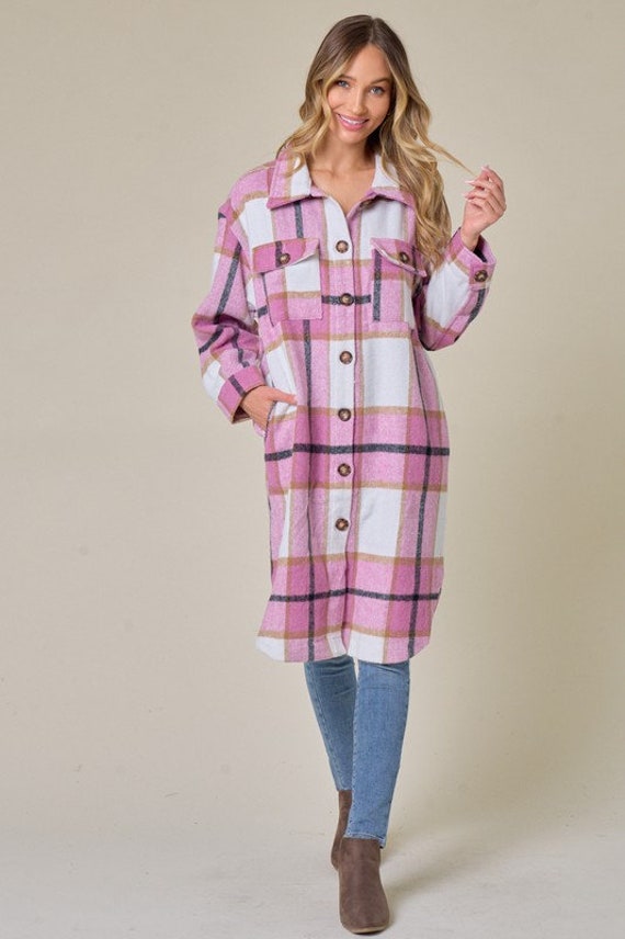 Flannel clearance duster cardigan