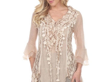 plus size lace tunic