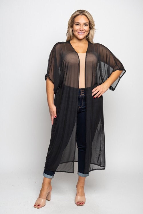 Plus Size Kimono Cover Up 