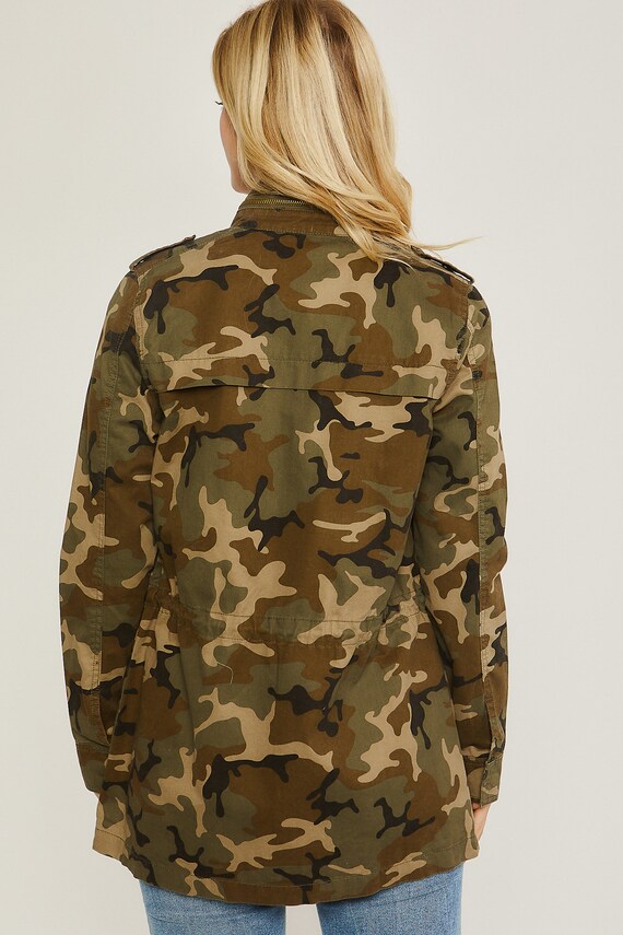 New LOVE TREE CAMOUFLAGE Camo Jacket Coat Safari Anorak Hunter