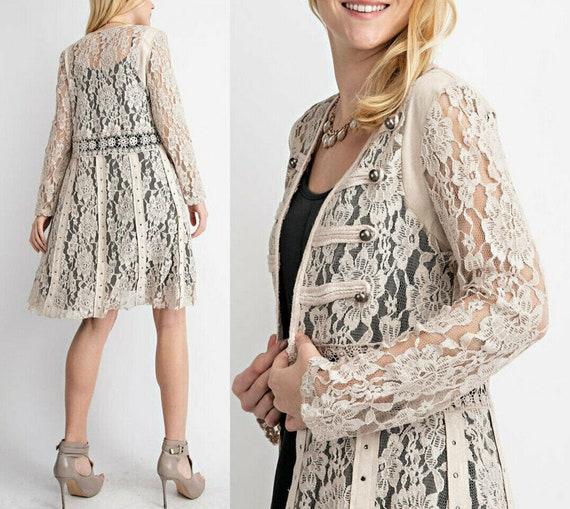 Long lace hotsell duster cardigan