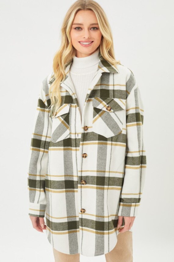 oversized flannel coat