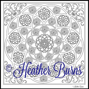 Coloring Page/Mandala/Adult Coloring/Colouring Page/Unique Mandala