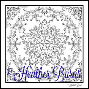 Coloring Page/Star Mandala/Adult Coloring/Mandala Coloring/Colouring Page/Adult Colouring