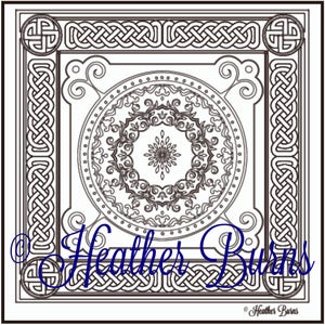 Coloring Page/Classic Celtic Mandala/Adult Coloring/Colouring Page