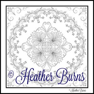 Coloring Page/Vines and Swirls Celtic Tile/Adult Coloring/Mandala Coloring/Colouring Page