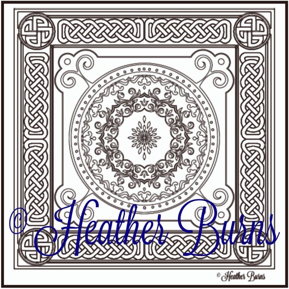 Coloring Page/Classic Celtic Mandala/Adult Coloring/Colouring | Etsy