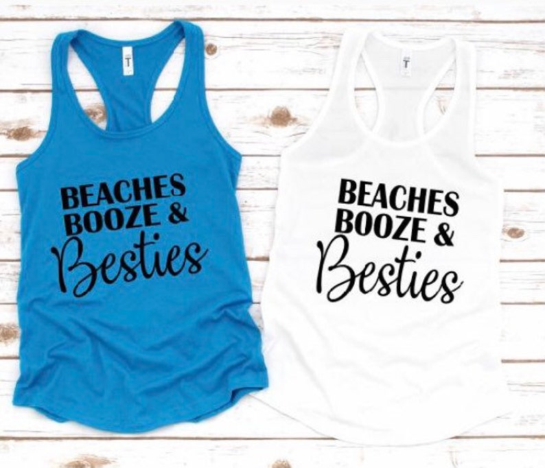 Beaches Booze Besties tank Adventure Besties Tank Travel | Etsy