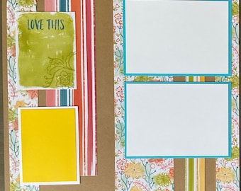 A Colorful Life Layout- 12x12 Premade Scrapbook Pages
