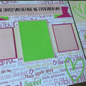 We Loved You Before We Knew You (girl) 12x12 Maternity Premade