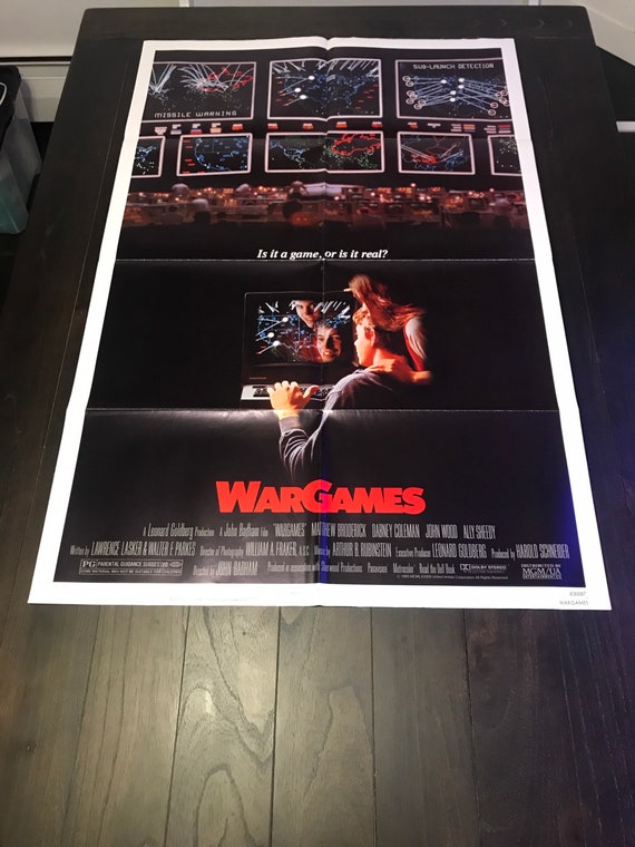 War Games 1983 Original Movie Poster Folded Etsy UK