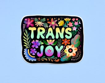 Trans Joy Water Bottle Sticker