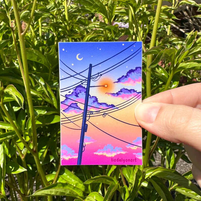 Sunset Summer Vibes Water Bottle Sticker - Etsy