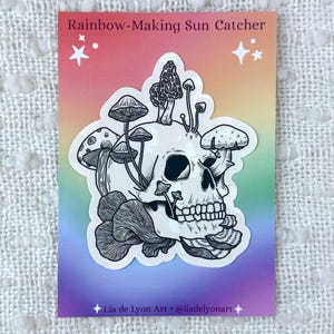 Mushroom Skull Sun Catcher, Rainbow Maker