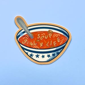 Soup Girl Water Bottle Sticker