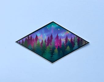 Naklejka na butelkę z wodą Northern Lights