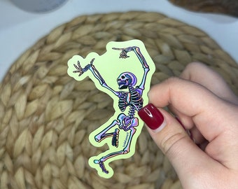 Dancing Skeleton Refrigerator Magnet, Car Magnet