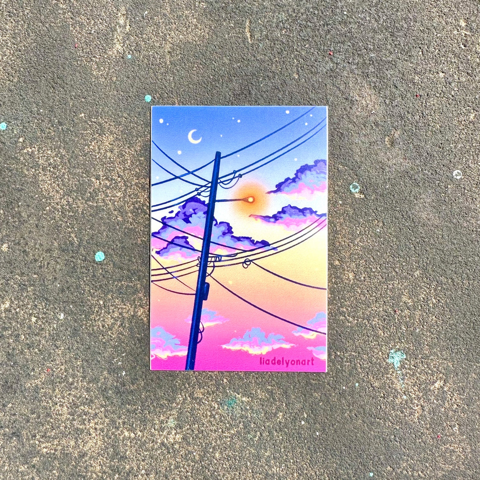 Sunset Summer Vibes Water Bottle Sticker - Etsy