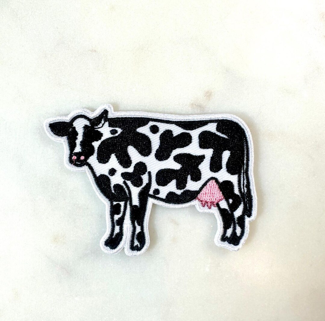 Cow Iron on Patch, Embroidered Patch - Etsy