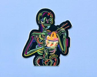 Ramen Noodle Skeleton Sticker