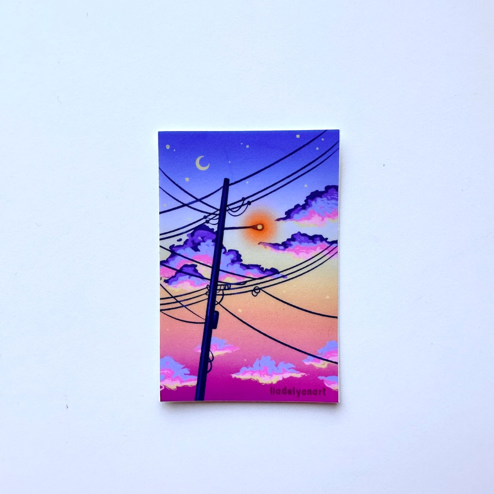 Sunset Summer Vibes Water Bottle Sticker - Etsy