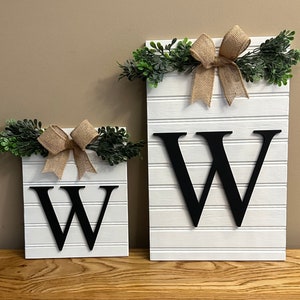 Shabby Monogram Decor/Monogram/Home Decor/Wood Decor/Wood Letter/Shelf Sitter/Bookshelf Decor