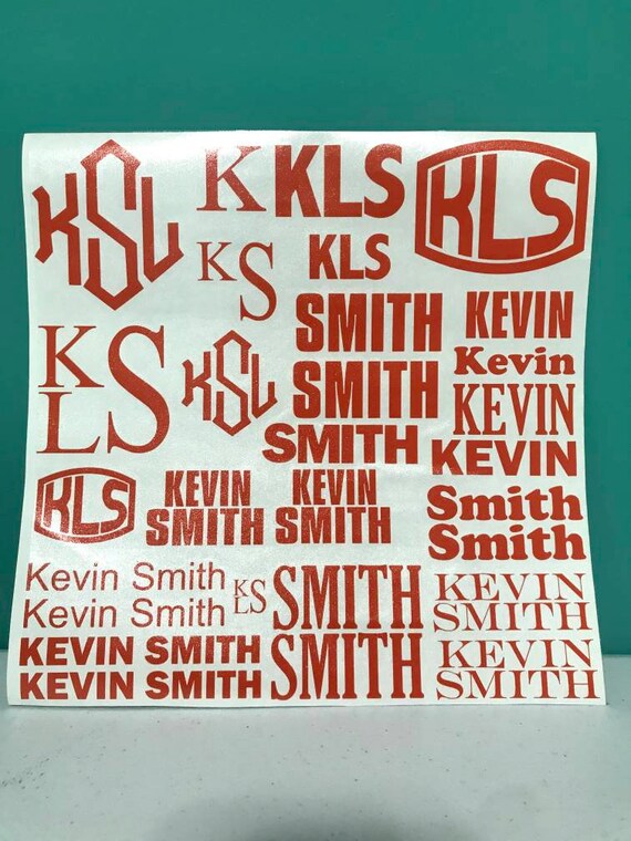 Back To School Decals Monogram Label Everything School Etsy