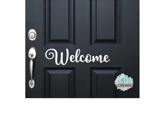 Welcome Front Door Decal/Front Door Decal/Door Sticker/Welcome Sticker/Door Decor