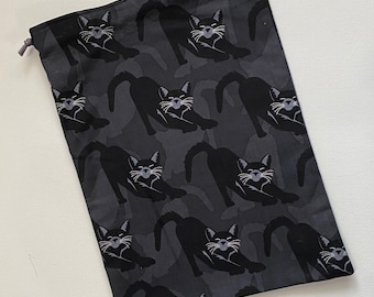 Black Cat Project Bag without front pocket