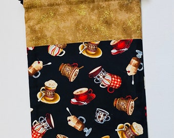 Bolsa de proyecto Cafe de dos tonos sin bolsillo frontal