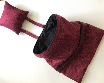 Hanging Yarn Ball Holder - Maroon Magic!