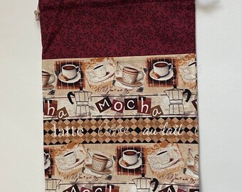 Two-Tone Mocha Project Bag without front pocket