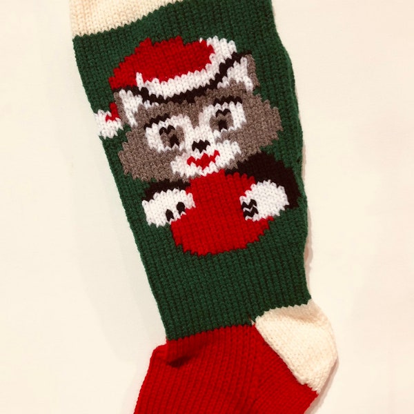 Hand Knit Christmas Stocking Etsy