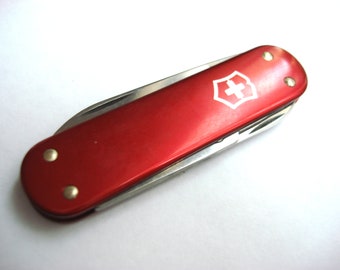 Victorinox Smooth Red Alox Companion Swiss Army Knife - New - Rare -Discontinued