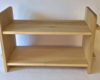 Solid Wood Children's Bookshelf, Montessori Shelving, Poplar and Cherry