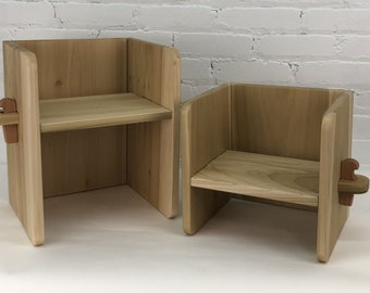 Child chair set- 1 large and one small, Montessori toddler chair, childrens table set